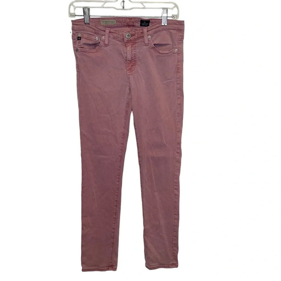 AG Stevie ankle jeans slim straight stonewashed pink - Picture 1 of 6